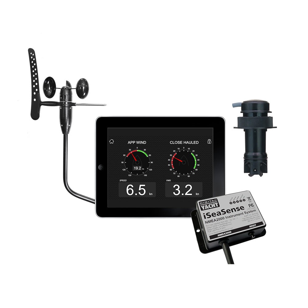 Digital Yacht iSeaSense Wireless Speed Depth Temp Pack Plus Wind ZDIGISSPK2