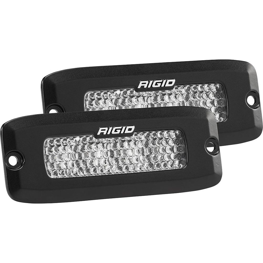 RIGID Industries SRQ Series PRO Spot Diffused LED  Flush Mount  Pair  Black 925513BLK