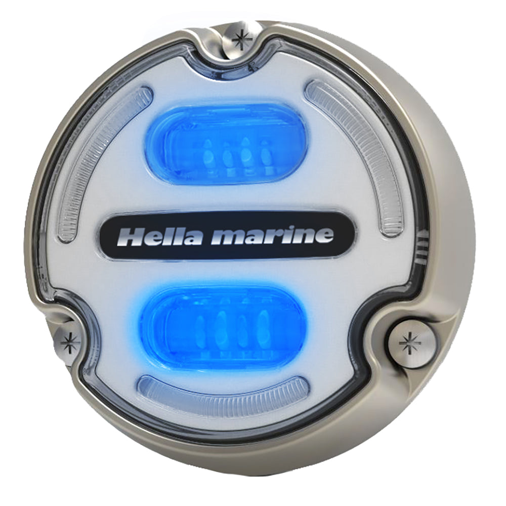Hella Marine Apelo A2 Blue White Underwater Light  3000 Lumens  Bronze Housing  White Lens wEdge Light 016147101