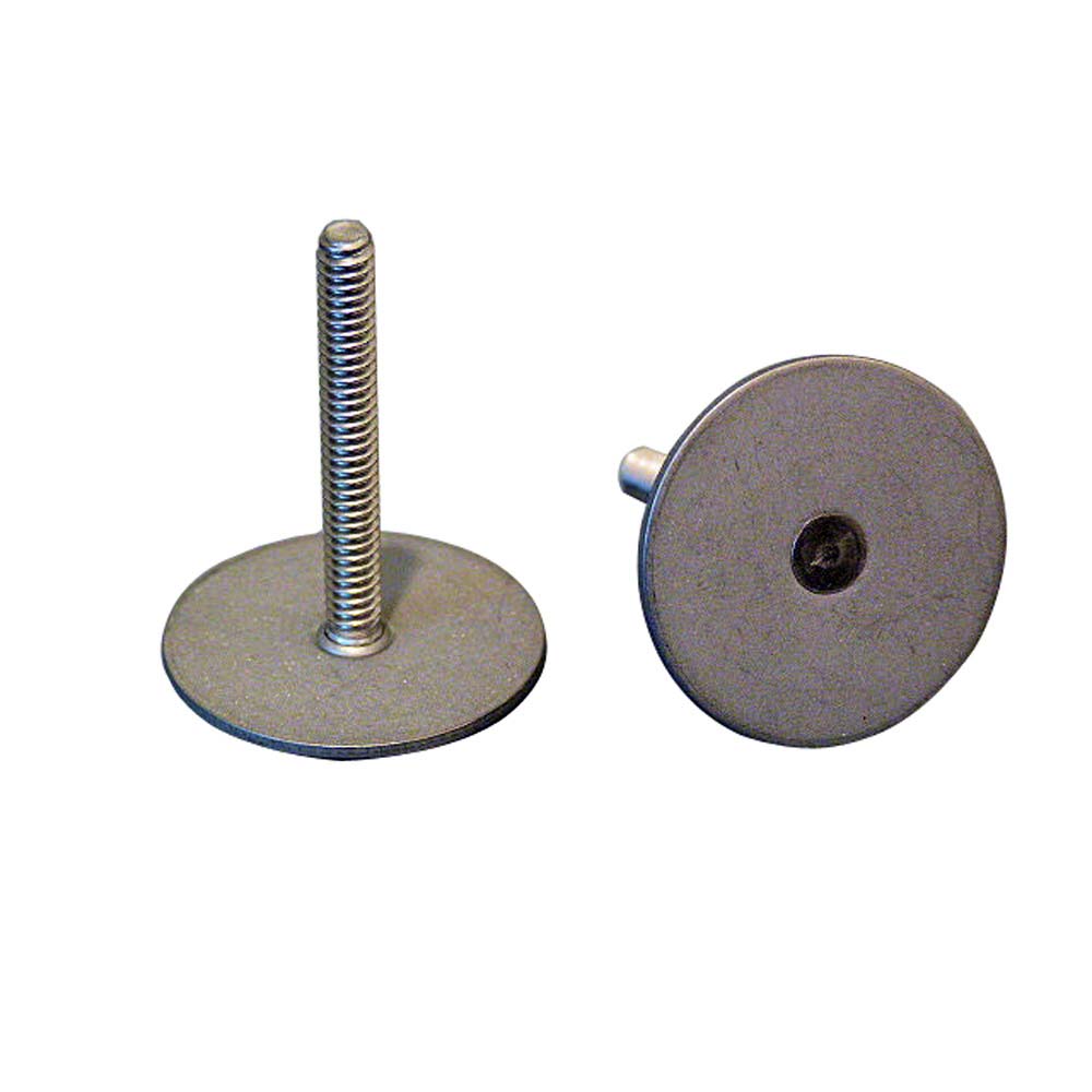 Weld Mount Stainless Steel Stud 125 Base 10 x 24 Threads 100 Tall  15 Quantity 102416