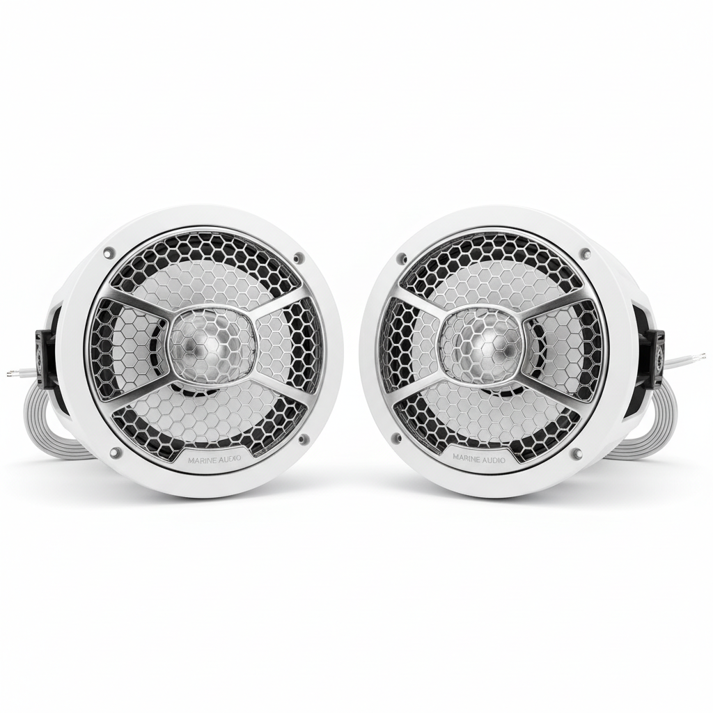 6.5 Inch White Waterproof Marine Speakers for Boats