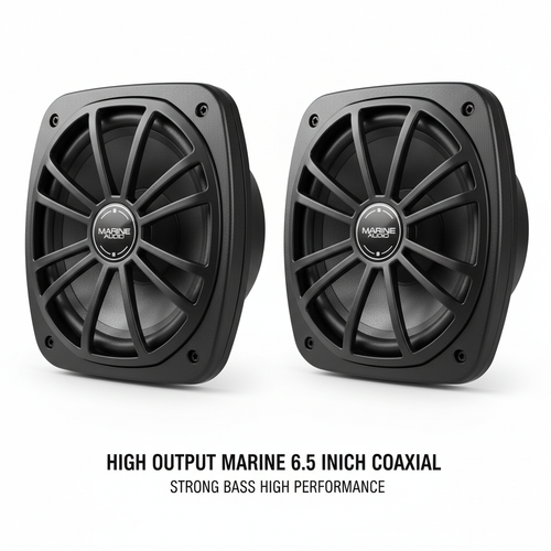 6.5 Inch Black High Output Marine Speakers for Boats