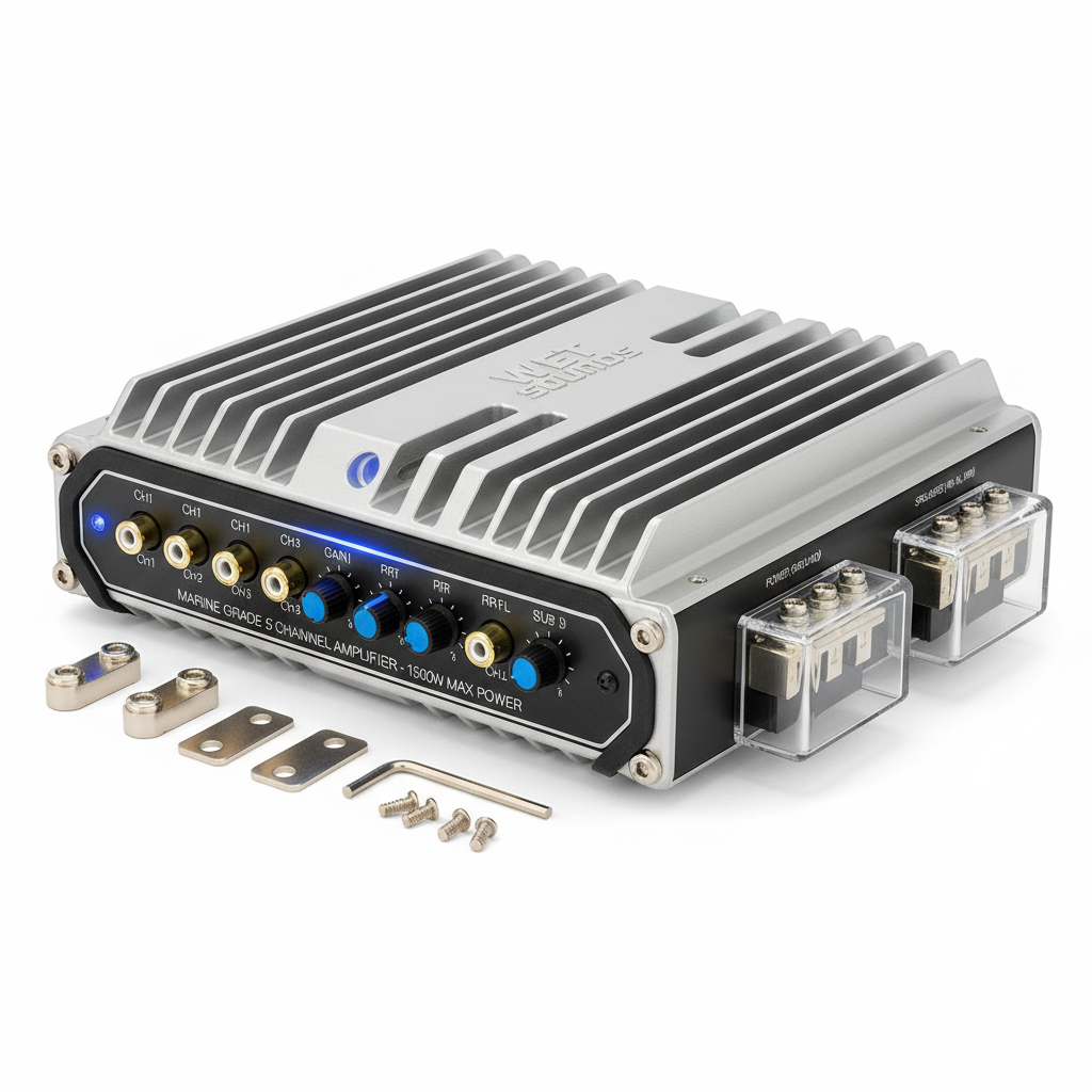 Waterproof Marine 5 Channel Amplifier for Boats